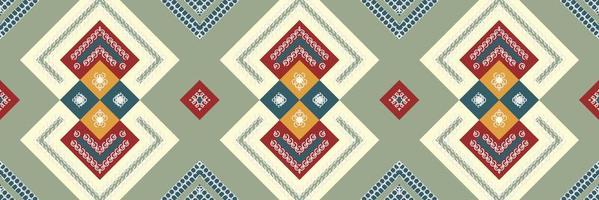 Indian ethnic design pattern. Traditional ethnic patterns vectors It is a pattern created by combining geometric shapes. Design for print. Using in the fashion industry.