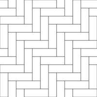 Herringbone Pattern Seamless with modern rectangular herringbone white tiles. Realistic diagonal texture. Vector illustration.