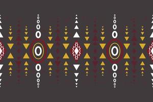 borde étnico ikat patrón sin costuras textil ikat imprime patrón sin costuras diseño de vector digital para imprimir saree kurti borneo borde de tela símbolos de pincel muestras diseñador