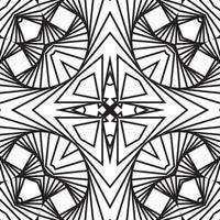 Geometric 3D monochrome Abstract pattern for Fabric and textile, on a white background. Geometric shapes from the black lines. vector