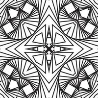 Geometric 3D monochrome Abstract pattern for Fabric and textile, on a white background. Geometric shapes from the black lines. vector