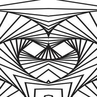 Monochrome Seamless 3D optical wave effect stripe line pattern vector, on a white background. Geometric shapes from the black lines. vector