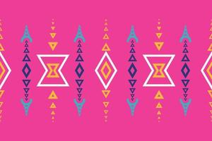 Ethnic border Ikat Seamless Pattern Textile Motif ikat seamless pattern digital vector design for Print saree Kurti Borneo Fabric border brush symbols swatches designer