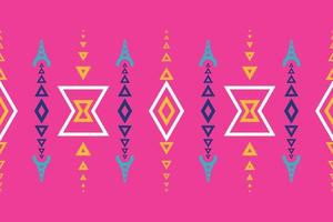 borde étnico ikat patrón sin costuras motivo textil patrón sin costuras ikat diseño de vector digital para imprimir saree kurti borneo borde de tela símbolos de pincel muestras diseñador