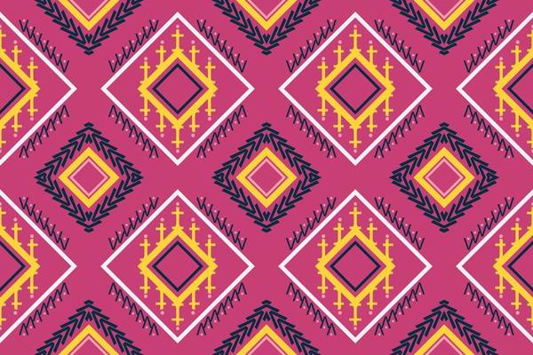 Ethnic Aztec Ikat Seamless Pattern Textile ikat triangle seamless pattern digital vector design for Print saree Kurti Borneo Fabric Aztec brush symbols swatches party wear