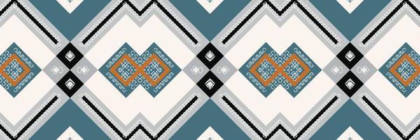 estampados y patrones étnicos indios. alfombras estampadas tradicionales es un patrón creado mediante la combinación de formas geométricas. diseño para imprimir. utilizando en la industria de la moda. vector