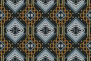 Ethnic Pattern. Ikat Seamless folk embroidery,traditional patterned wallpaper It is a pattern created by combining geometric shapes. Design for print. Using in the fashion industry. vector