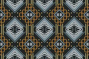 Ethnic Pattern. Ikat Seamless folk embroidery,traditional patterned wallpaper It is a pattern created by combining geometric shapes. Design for print. Using in the fashion industry. vector