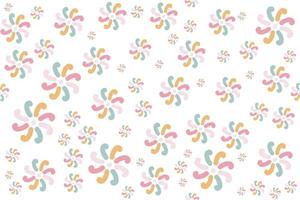 Romantic Flower seamless patterns vector illustration design It is a pattern created by combining freehand. Create beautiful fabric patterns. Design for print. Using in the.