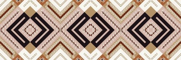 Ethnic Aztec Ikat Seamless Pattern Textile Filipino ikat seamless pattern digital vector design for Print saree Kurti Borneo Fabric Aztec brush symbols swatches designer