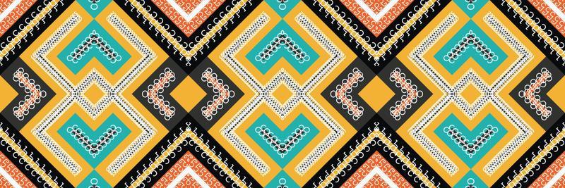 Tribal ethnic pattern. traditional pattern background It is a pattern created by combining geometric shapes. Design for print. Using in the fashion industry.
