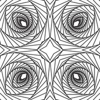3D line Vector monochrome seamless pattern, Abstract dynamical crumpled texture. 3D pattern. The illusion of movement pattern.