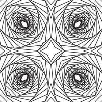 3D line Vector monochrome seamless pattern, Abstract dynamical crumpled texture. 3D pattern. The illusion of movement pattern.