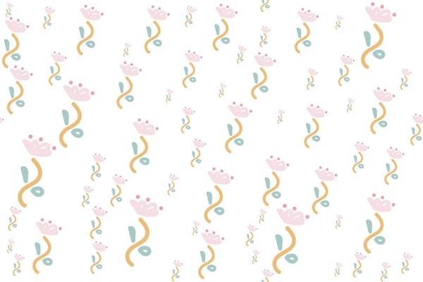 Beauty botanical flower seamless patterns vector illustration design It is a pattern created by combining freehand. Create beautiful fabric patterns. Design for print. Using in the.