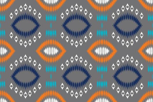 Ethnic ikat triangle batik textile seamless pattern digital vector design for Print saree Kurti Borneo Fabric border brush symbols swatches designer