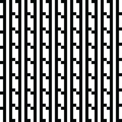 Modern geometric background. Abstract Monochrome Vector seamless pattern. Modern stylish abstract texture. Repeating geometric braided lines from rectangular tiles.