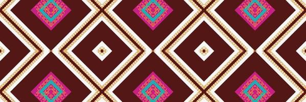 Ikat Indian ethnic pattern. traditional patterned carpets It is a pattern created by combining geometric shapes. Design for print. Using in the fashion industry. vector