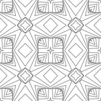 3D dimensional lined cubes in seamless pattern, on a white background. Geometric shapes from the black lines. vector