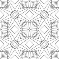 3D dimensional lined cubes in seamless pattern, on a white background. Geometric shapes from the black lines. vector