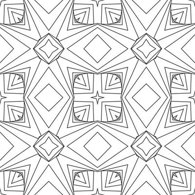 3D dimensional lined cubes in seamless pattern, on a white background. Geometric shapes from the black lines.