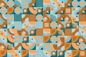 Abstract geometric shapes vector seamless pattern It consists of a polyhedron such as a circle square triangle Used in the textile industry, fabric pattern, paper, wallpaper, book cover