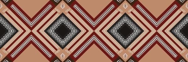 étnico azteca ikat de patrones sin fisuras textil ikat marco de patrones sin fisuras diseño vectorial digital para imprimir saree kurti borneo tela azteca cepillo símbolos muestras elegante vector