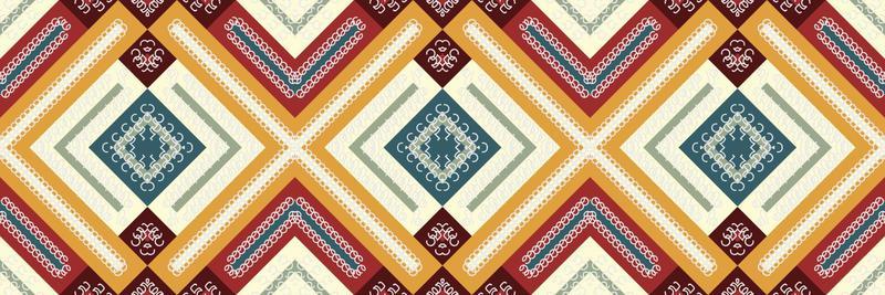 Ethnic pattern of the Philippines. traditional pattern design It is a pattern created by combining geometric shapes. Design for print. Using in the fashion industry.