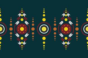 Ethnic border Ikat Seamless Pattern Textile ikat design seamless pattern digital vector design for Print saree Kurti Borneo Fabric border brush symbols swatches designer