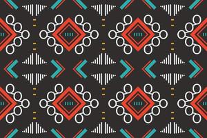 Ethnic Pattern vector. Ikat Seamless embroidery, Ikat Seamless folk embroidery, Ikat Seamless folk embroidery, It is a pattern created by combining geometric shapes. Design for print. vector