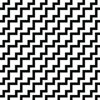 Modern geometric background. Black and White Vector seamless pattern. Modern stylish abstract texture. Repeating geometric braided lines from rectangular tiles.
