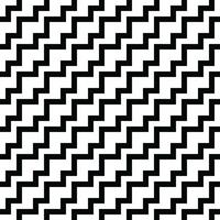 Modern geometric background. Black and White Vector seamless pattern. Modern stylish abstract texture. Repeating geometric braided lines from rectangular tiles.