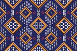 Ethnic Pattern vector. Ikat Seamless embroidery, traditional pattern background It is a pattern created by combining geometric shapes. Design for print. Using in the fashion industry. vector