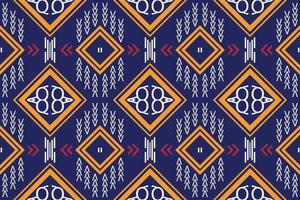 Ethnic Pattern vector. Ikat Seamless embroidery, traditional pattern background It is a pattern created by combining geometric shapes. Design for print. Using in the fashion industry. vector