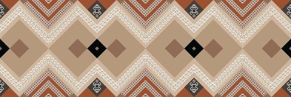 Ethnic Aztec Ikat Seamless Pattern Textile ikat frame seamless pattern digital vector design for Print saree Kurti Borneo Fabric Aztec brush symbols swatches designer