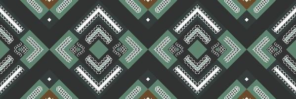 The ethnic design drawing is colorful. traditional pattern background It is a pattern created by combining geometric shapes. Design for print. Using in the fashion industry. vector