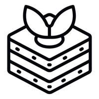 Plant box icon outline vector. Sensor app vector