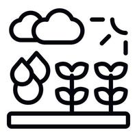 Sensor of sun and water icon outline vector. Digital future vector