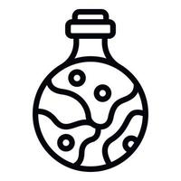 Eco fuel flask icon outline vector. Power resource vector