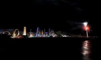 fuegos artificiales de la playa de coney island foto