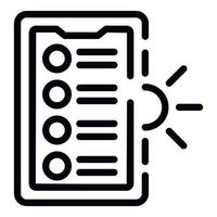 Phone plant control icon outline vector. Future farm vector