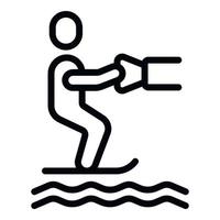 Fast water ski icon outline vector. Vacation fun vector