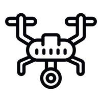 Farm drone icon outline vector. Digital farm vector