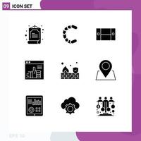 9 Creative Icons Modern Signs and Symbols of firewall web desk support thumbs Editable Vector Design Elements