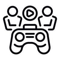 Gamer joystick icon outline vector. Digital device vector