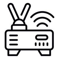 Wifi gamer console icon outline vector. Mobile play vector