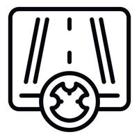 Driver console icon outline vector. Online play vector