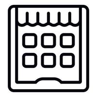 Tablet game icon outline vector. Console device vector