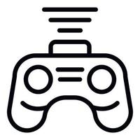 Wireless joystick icon outline vector. Online game vector