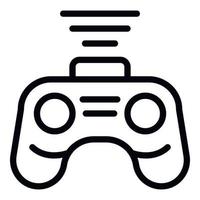 Wireless joystick icon outline vector. Online game vector