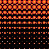 Red circle geometric pattern art black abstract background vector